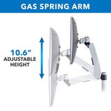 Silver Monitor Mount - Full-Motion Triple Monitor Desk Mount - Mount-It! - MI-55111