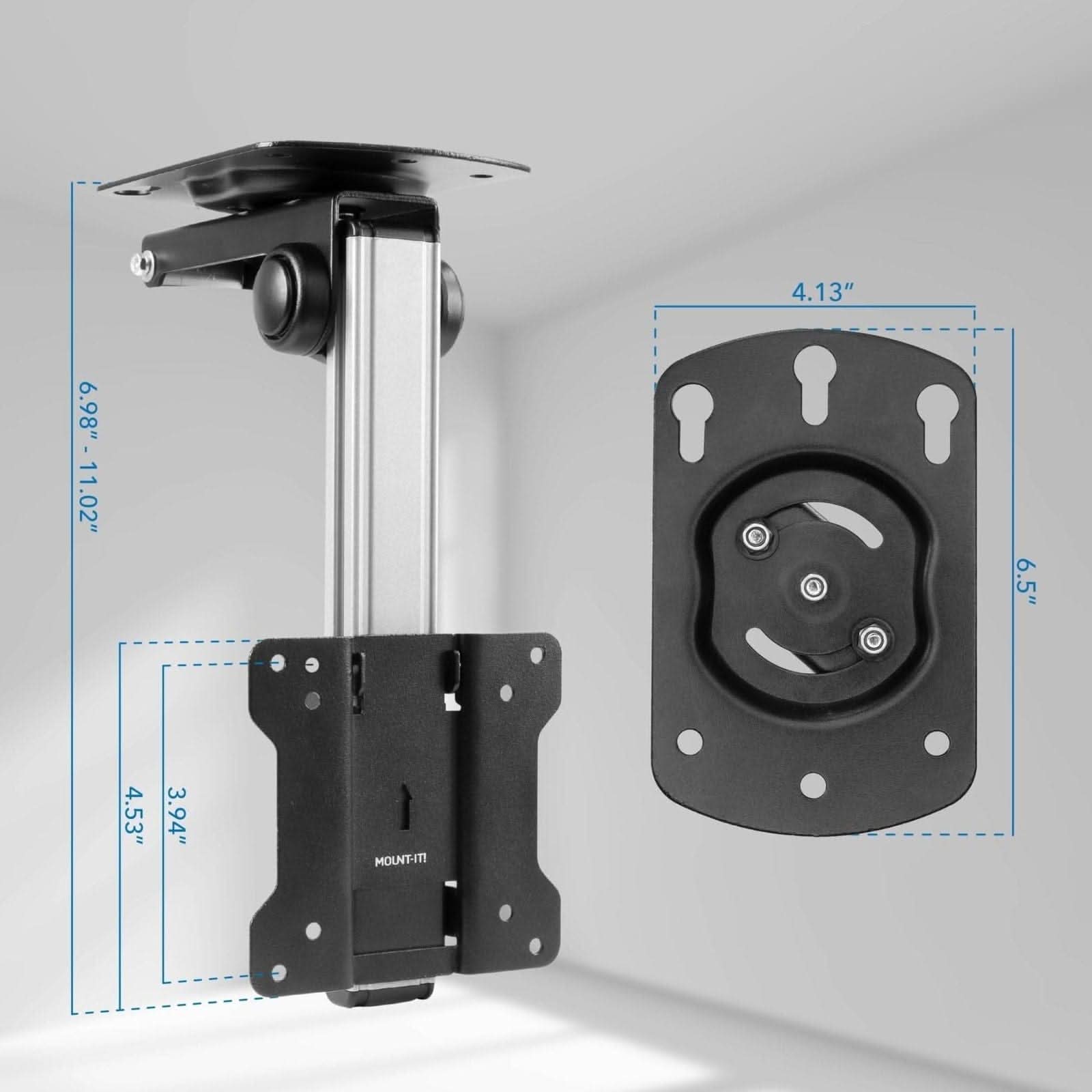 Mount-It! Under Cabinet & Ceiling TV Mount for 19" to 27" TVs | holds up to 44 lbs | MI-4211