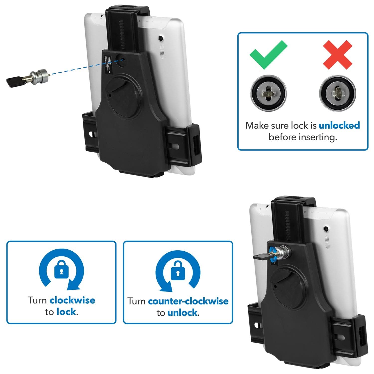 Mount-It! Universal Tablet Stand with Lock | MI-3785 - Thumbnail 4
