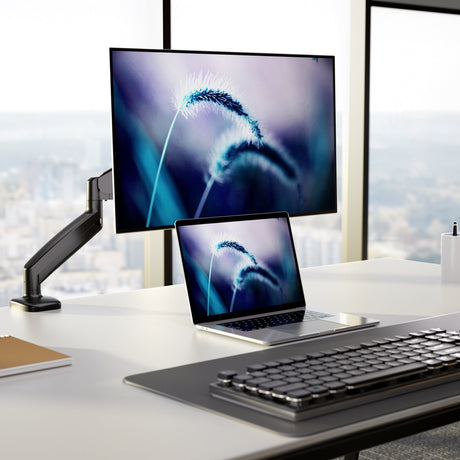 Monitor Mount - Single Monitor Desk Mount with Gas Spring Arm - Mount-It! - MI-1881BLK
