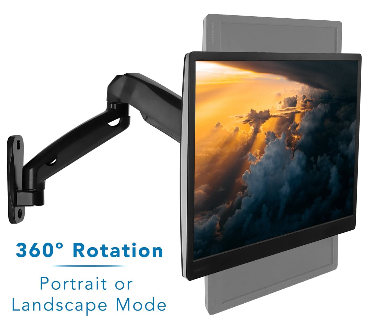 Mount-It! Single Monitor Wall Mount Arm for monitors up to 32" | holds up to 19.8 lbs | MI-765 - Thumbnail 4