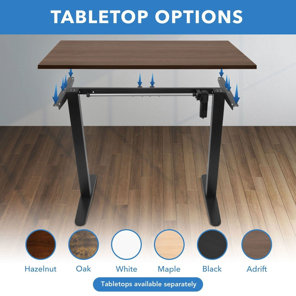 Standing Desk - Single Motor Electric Standing Desk Base - Mount-It! -