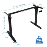 Standing Desk - Single Motor Electric Standing Desk Base - Mount-It! -