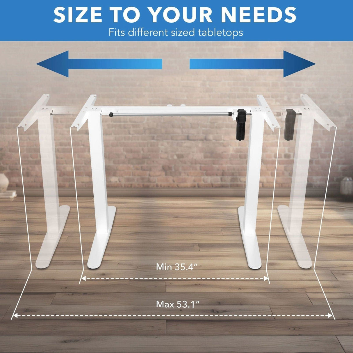 Standing Desk - Single Motor Electric Standing Desk Base - Mount-It! -