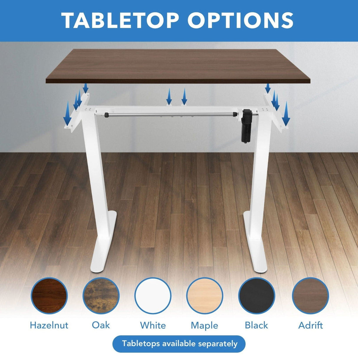 Standing Desk - Single Motor Electric Standing Desk Base - Mount-It! -