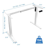Standing Desk - Single Motor Electric Standing Desk Base - Mount-It! -