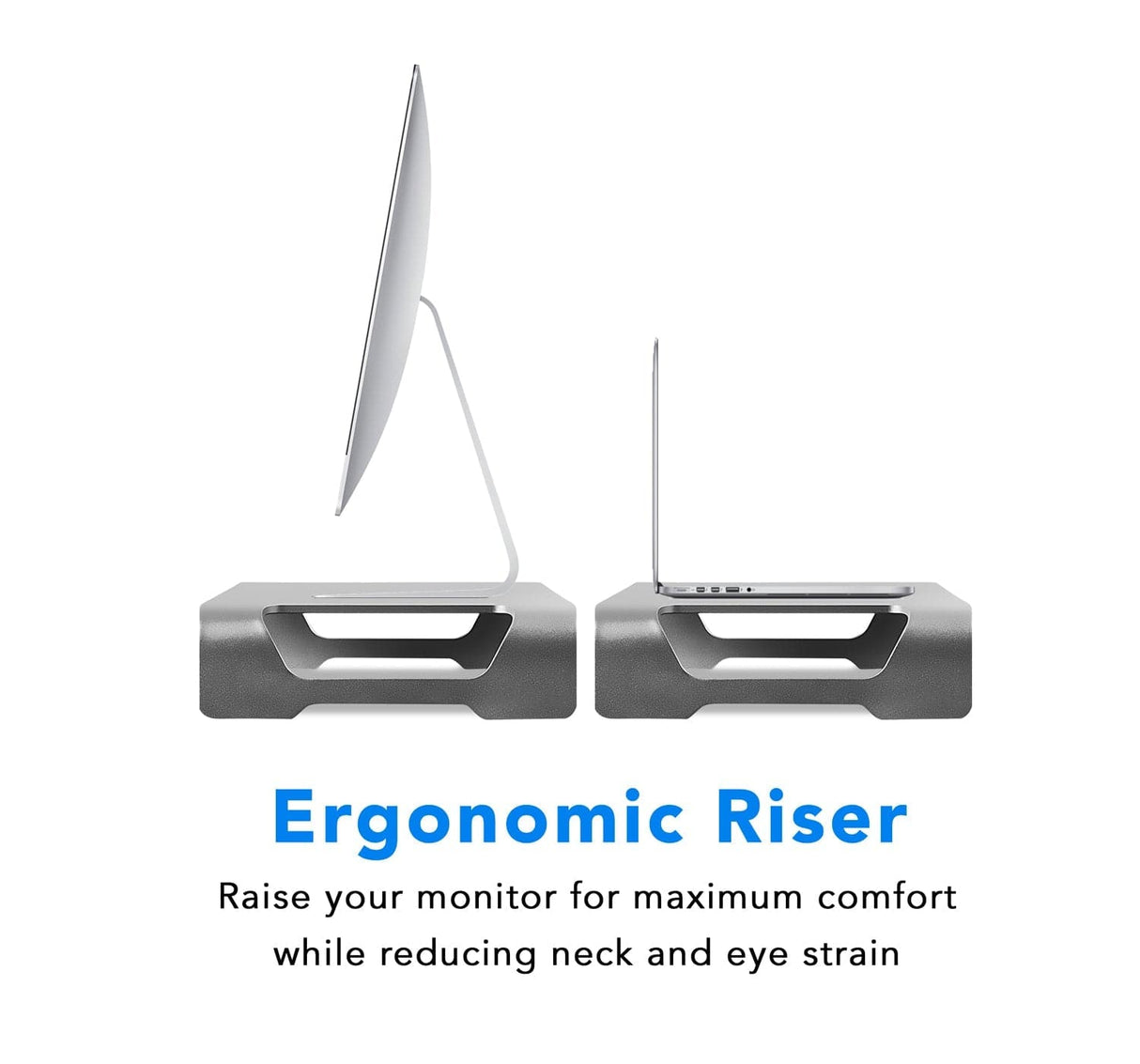 Monitor Risers - Slim Aluminum Riser & Stand - Mount-It! - MI-7275