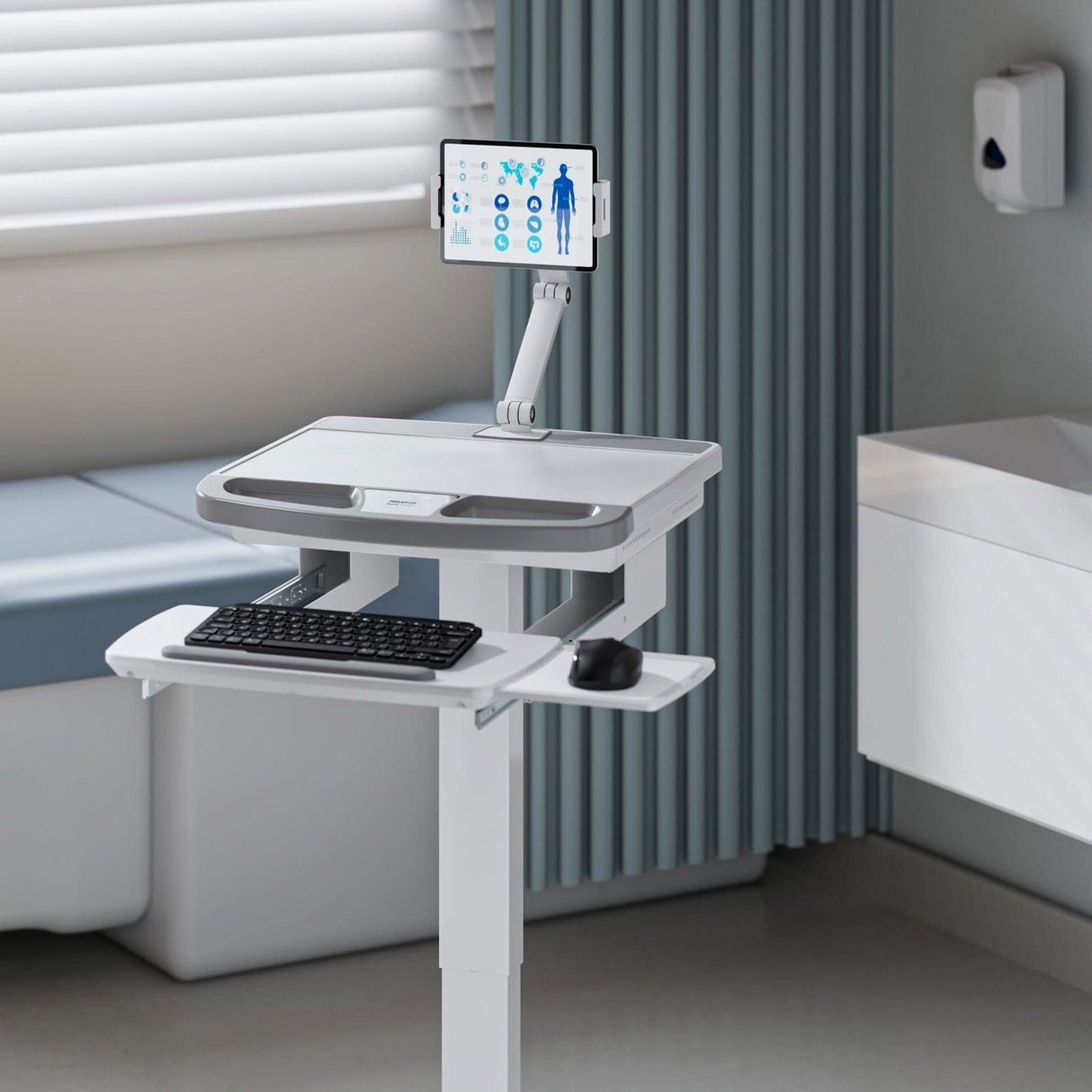 Tablet Mount - Tablet Arm for MedHub Mobile Workstations - Mount-It! - MI-16008