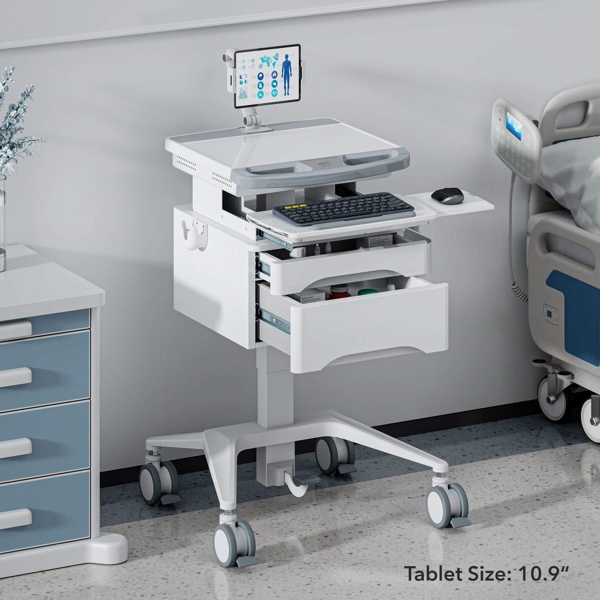 Tablet Mount - Tablet Arm for MedHub Mobile Workstations - Mount-It! - MI-16008