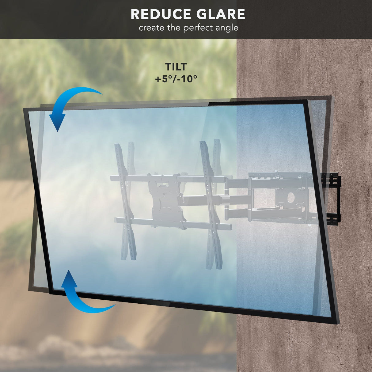 TV Mount - The Beast Full Motion Weatherproof TV Wall Mount - Mount-It! - MI-400