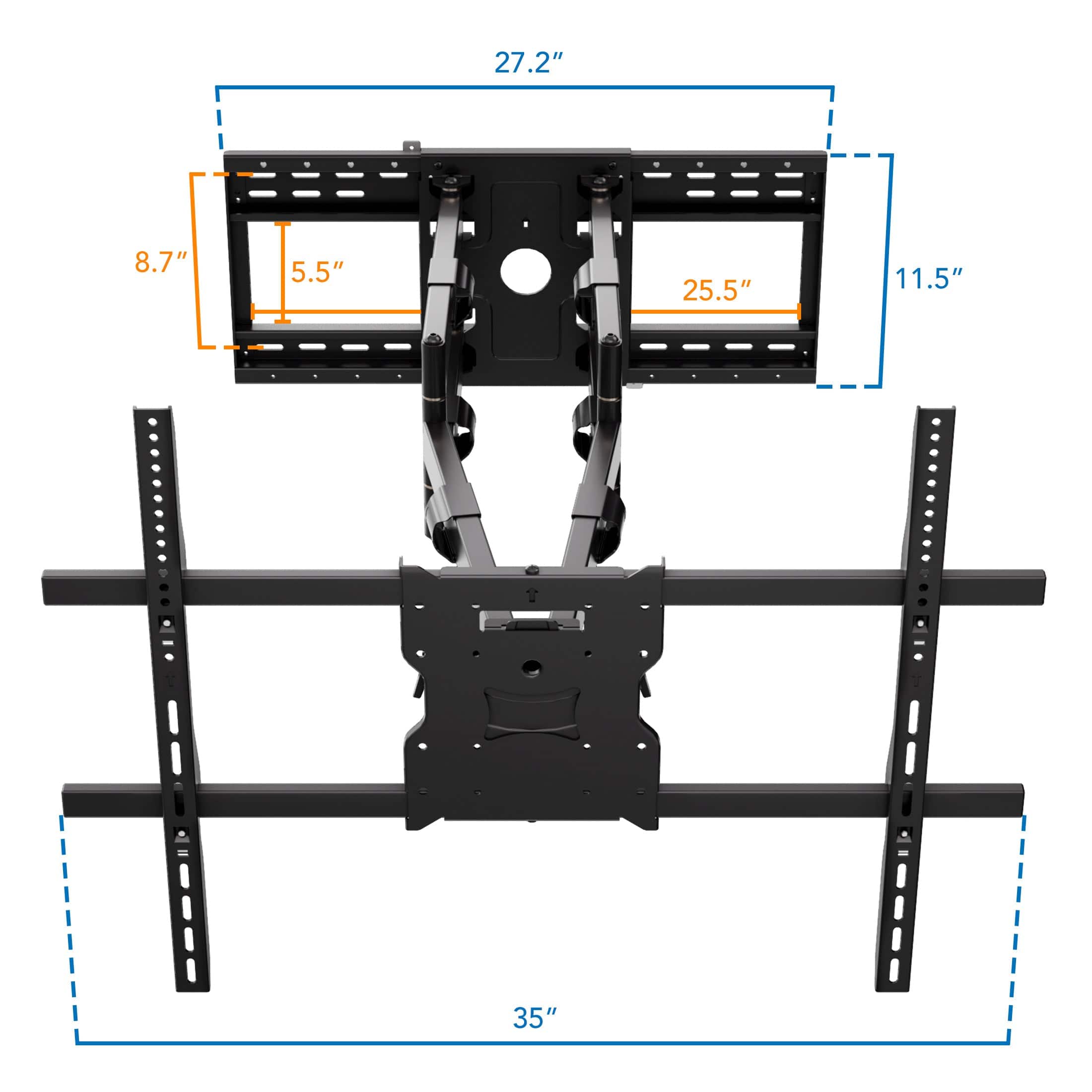 The Beast Full Motion Weatherproof TV Wall Mount for 60" to 110" TVs | holds up to 275 lbs | MI-400 - Thumbnail 2
