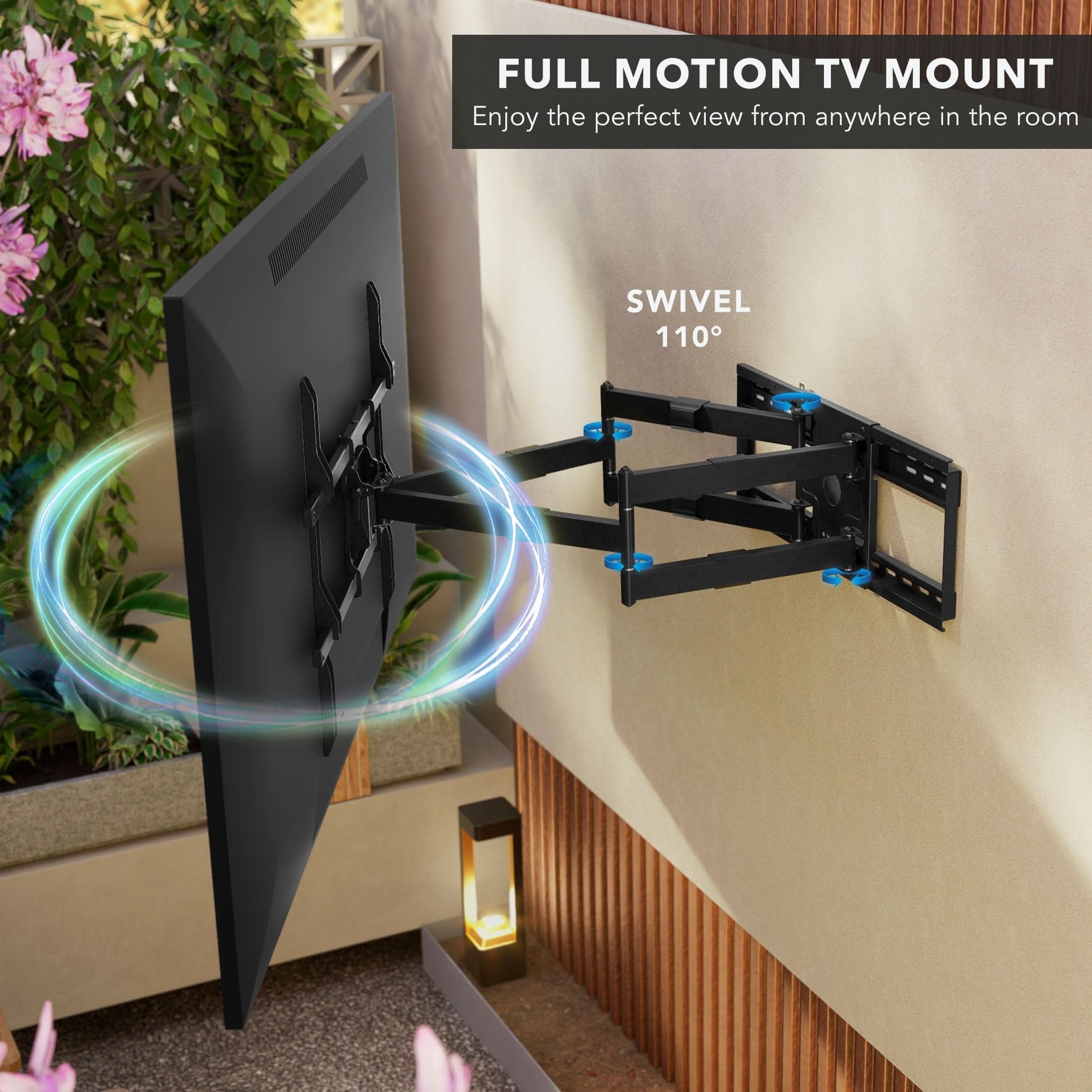 The Beast Full Motion Weatherproof TV Wall Mount for 60" to 110" TVs | holds up to 275 lbs | MI-400 - Thumbnail 4