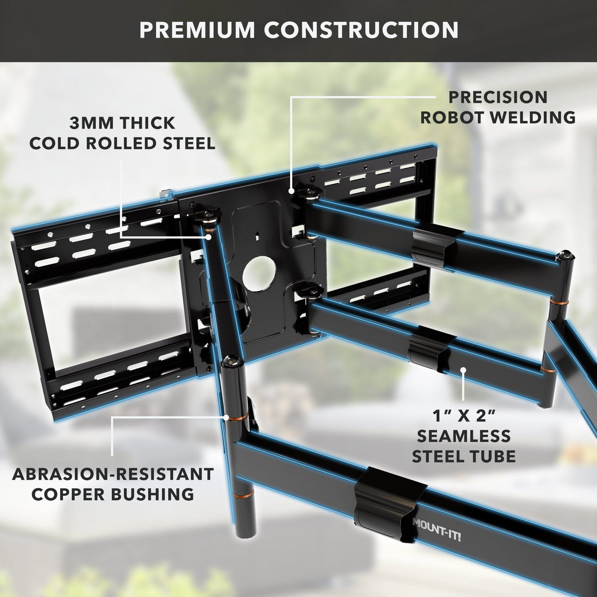 TV Mount - The Beast Full Motion Weatherproof TV Wall Mount - Mount-It! - MI-400