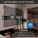 TV Mount - The Beast Heavy Duty Full Motion TV Wall Mount With Extra Long Extension - Mount-It! - MI-394