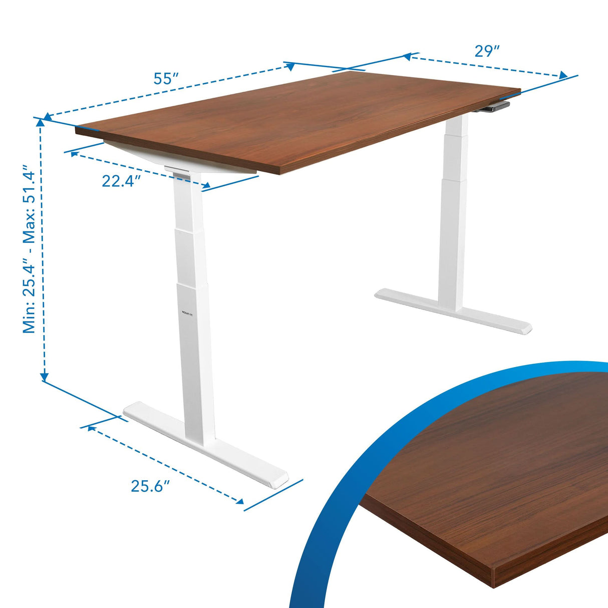 Ultimate Dual Motor Electric Standing Desk with 55" Tabletop