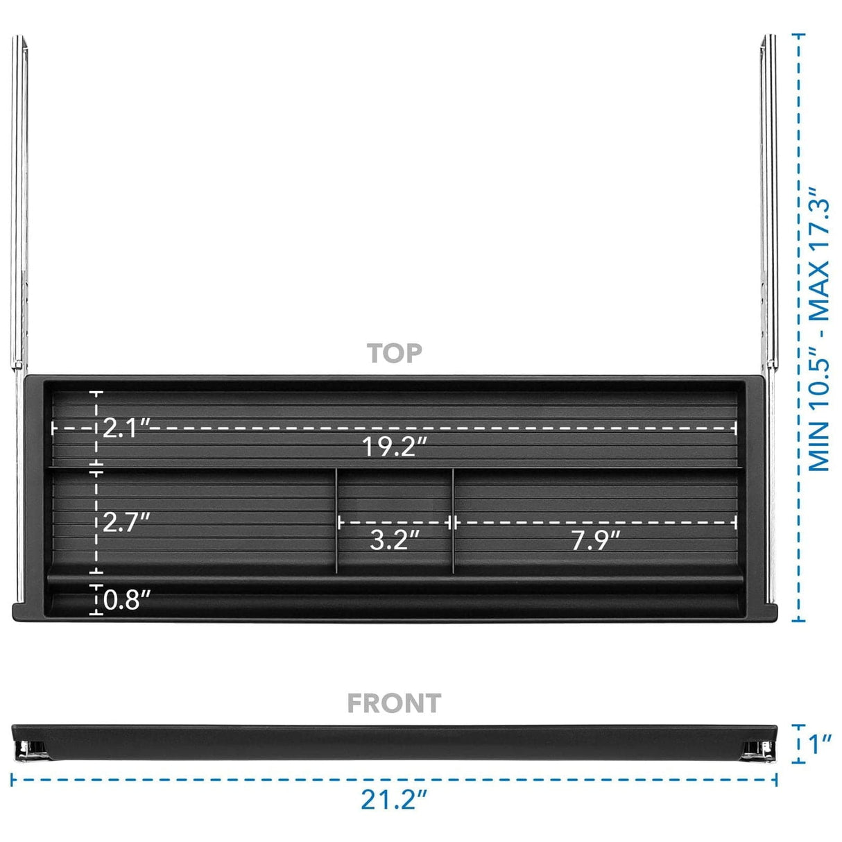 Desk Accessories - Under Desk Slide Out Pencil Drawer - Mount-It! - MI-7144