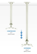 Projector Mount - Universal Projector Ceiling Mount - White - Mount-It! - MI-606L