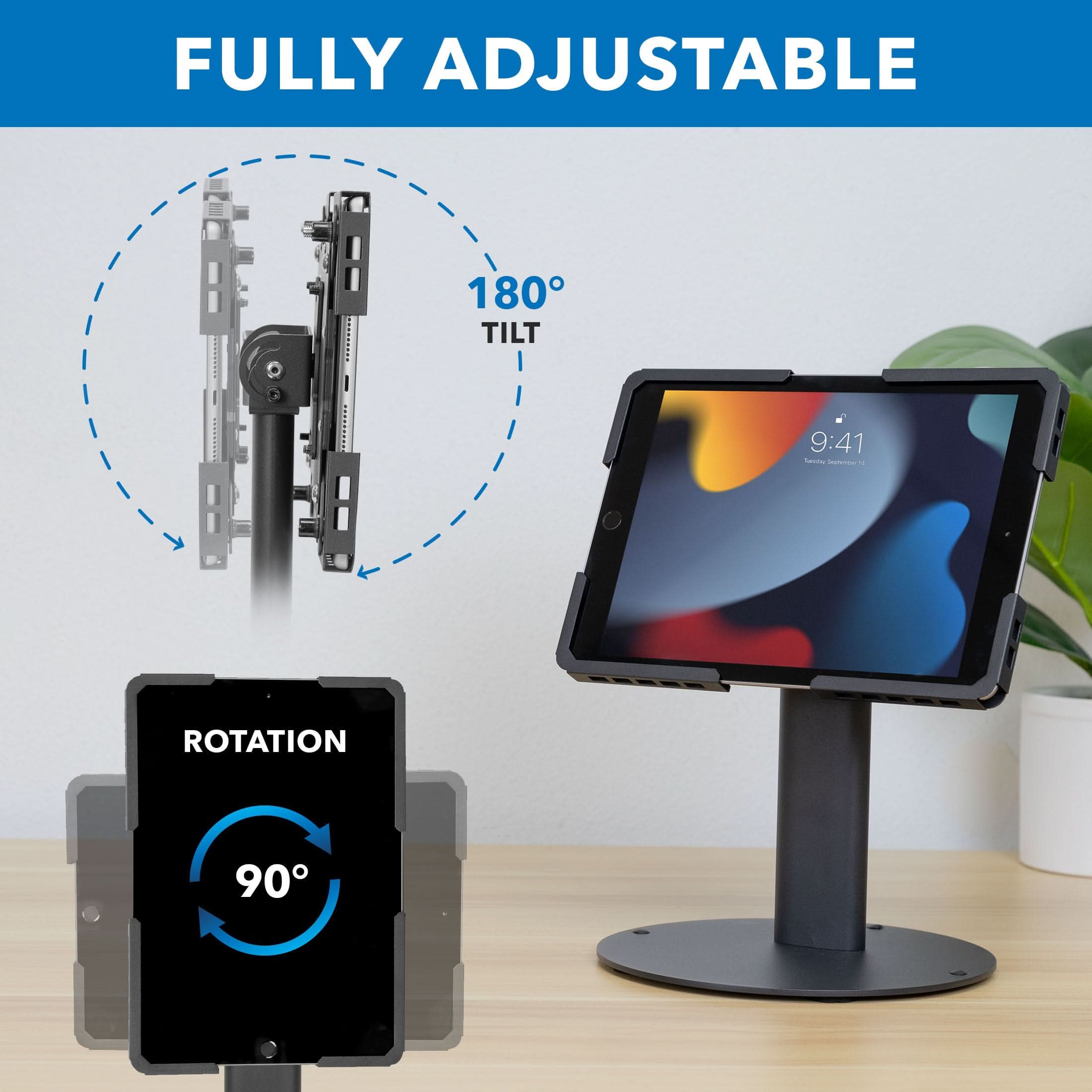 Universal Tablet Countertop Stand with Tilt - Mount-It! - Thumbnail 5