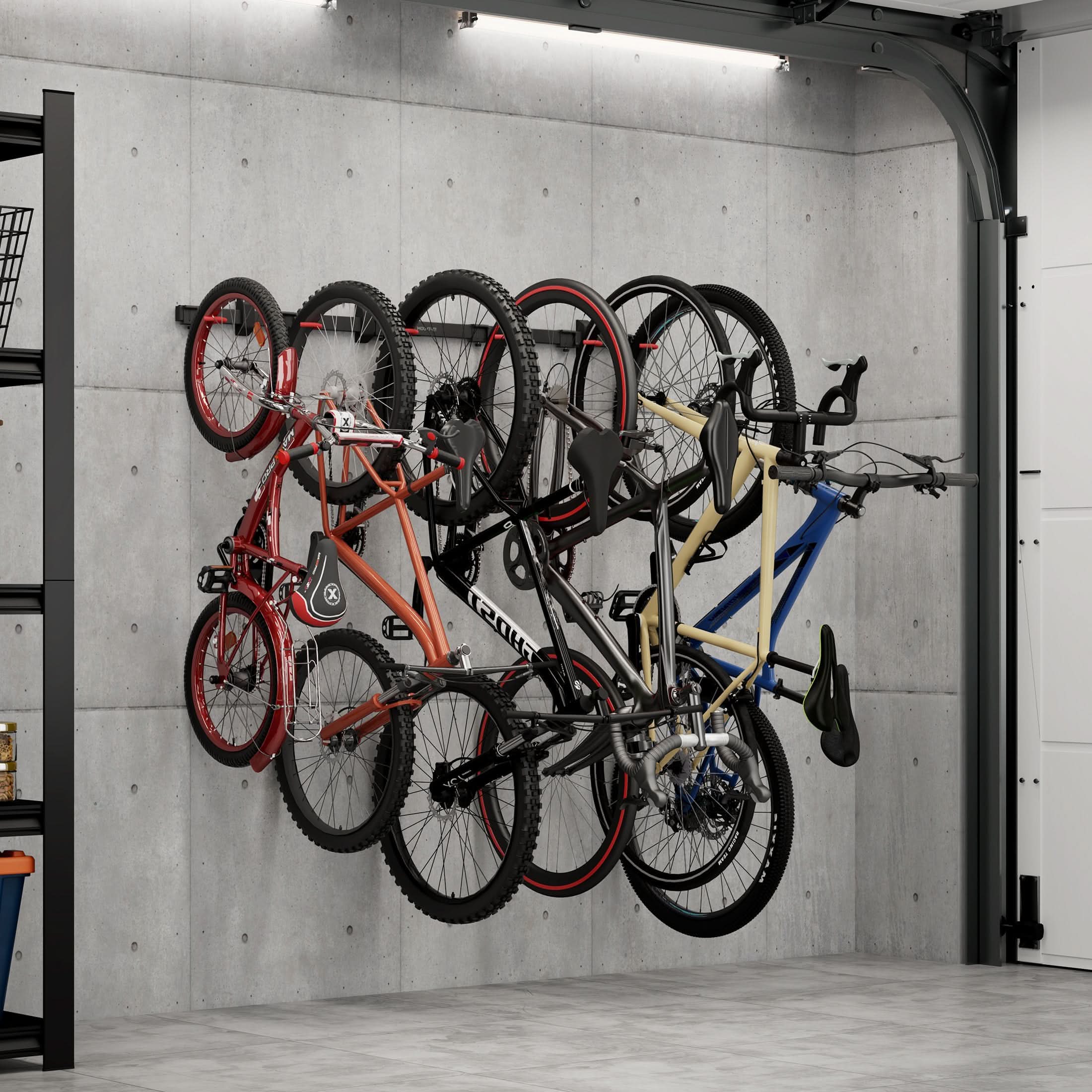 Mount-It! WheelsUp Series Bike Wall Mount for 6 Bikes