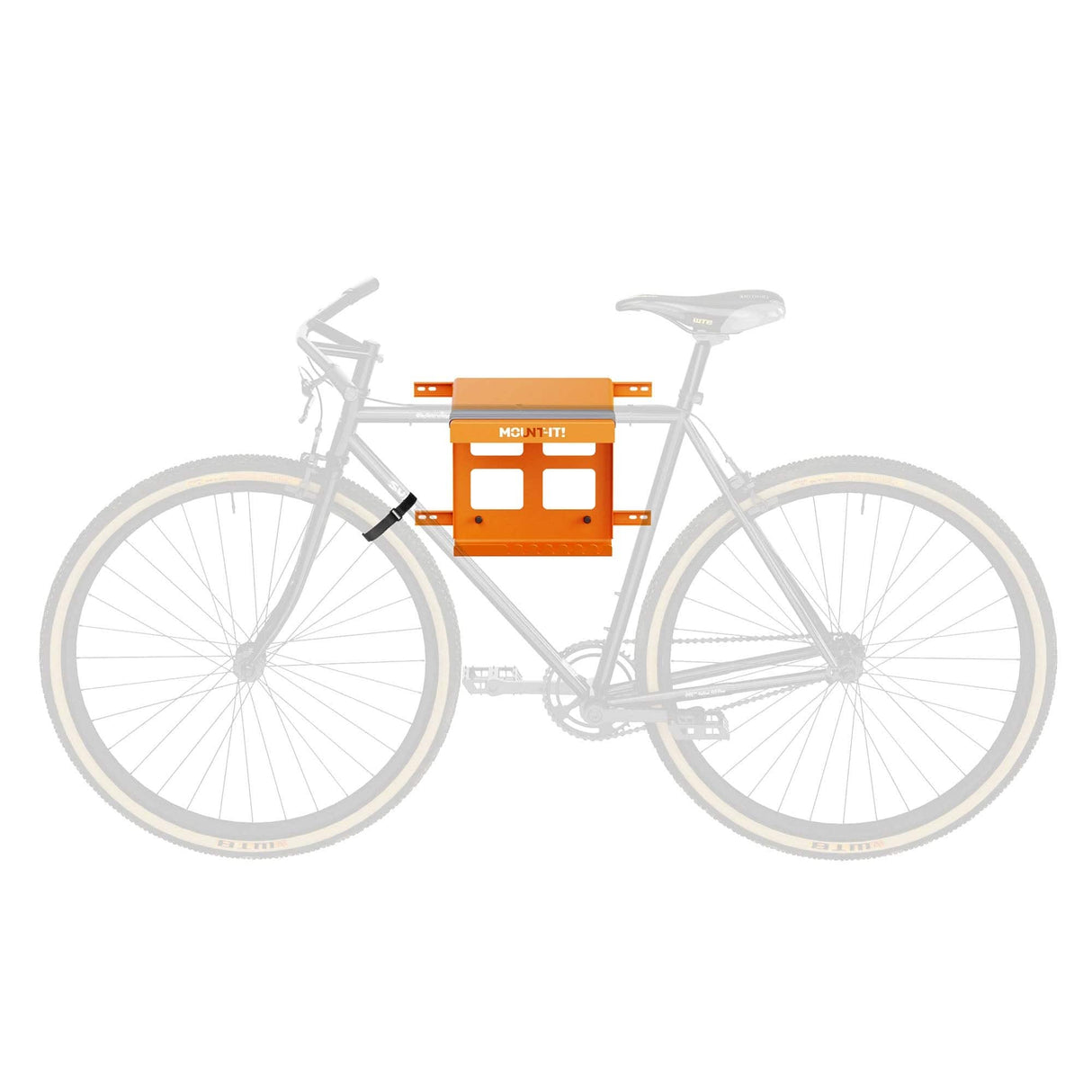 Bicycle Mount - WheelsUp Series Bike Wall Mount with Shelf and Hooks - Mount-It! -