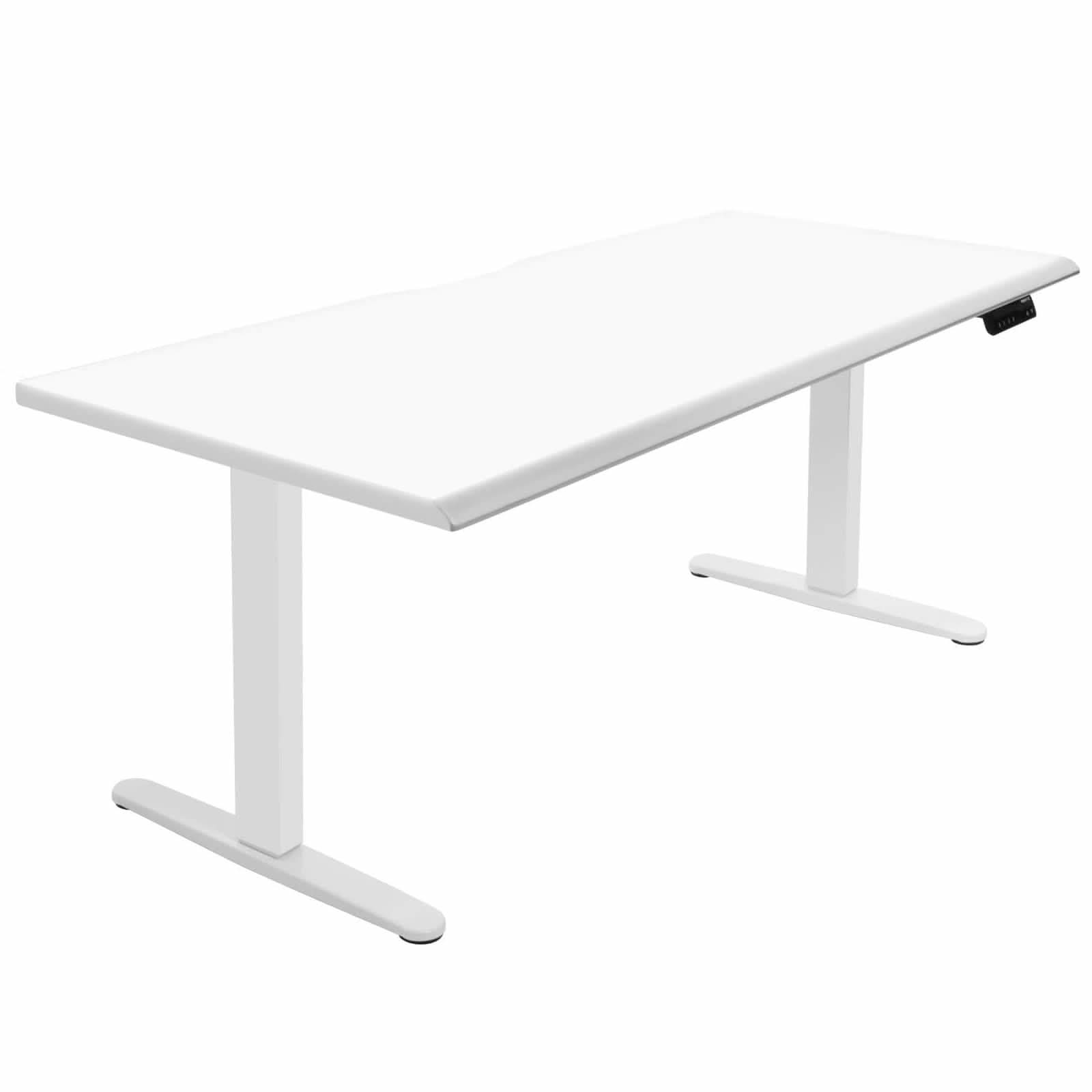Mount-It! Dual Motor Electric Standing Desk with 72" Tabletop - White Base | MI-18124