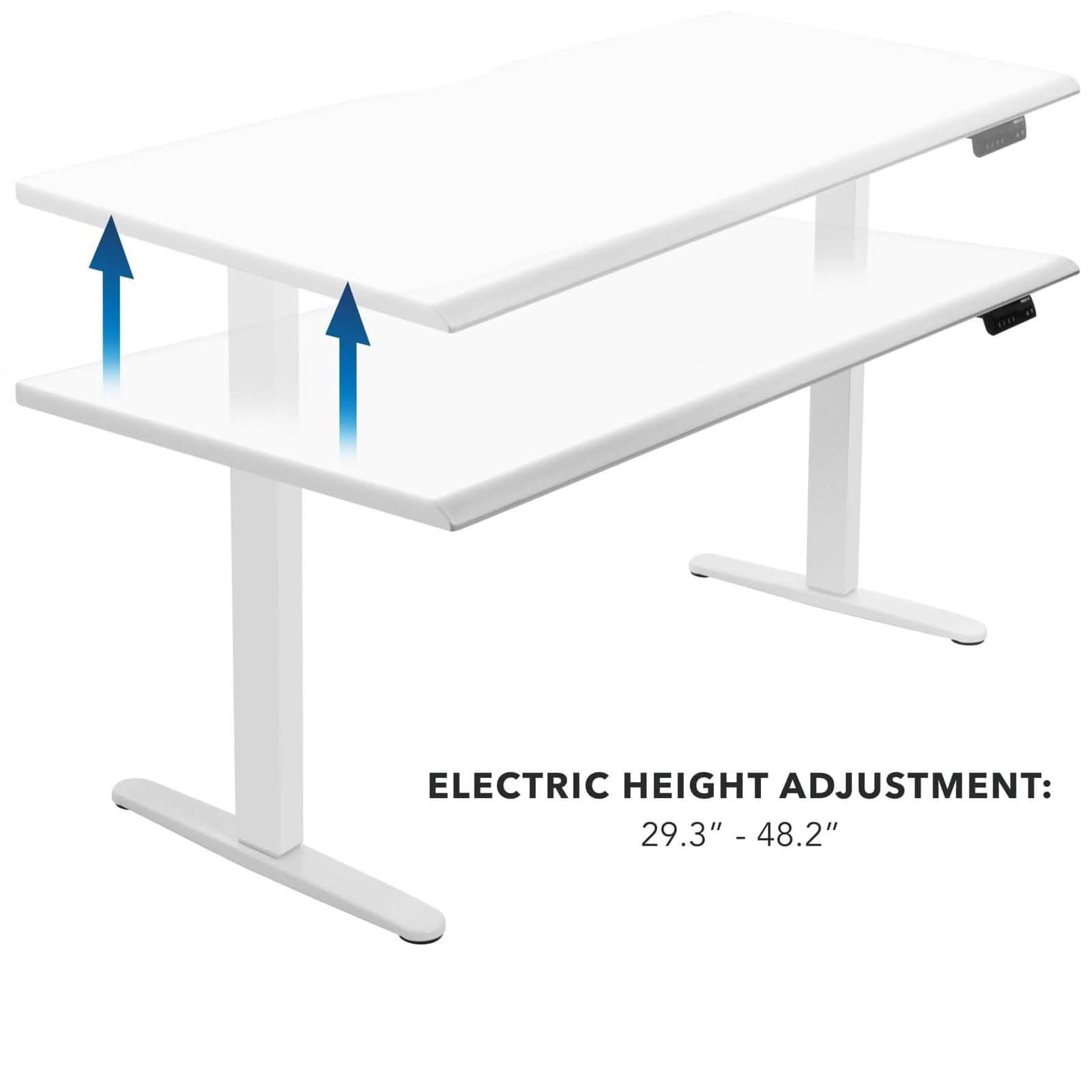 Mount-It! Dual Motor Electric Standing Desk with 72" Tabletop - White Base | MI-18124 - Thumbnail 4