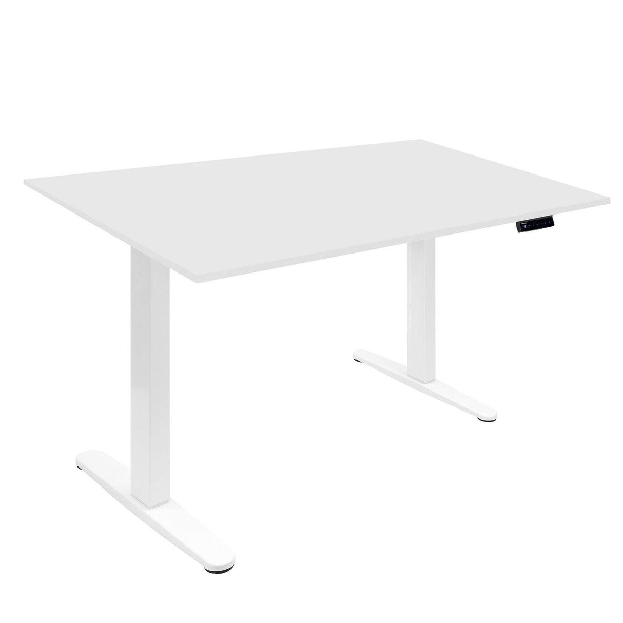 White Standing Desk - Electric Standing Desk with 55" Tabletop - White Base - Mount-It! - MI-18061