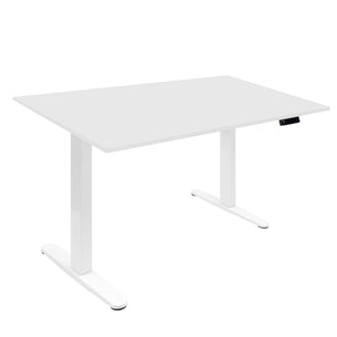 White Standing Desk - Electric Standing Desk with 55" Tabletop - White Base - Mount-It! - MI-18061