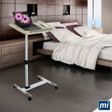 White Mobile Standing Desk - Height Adjustable Rolling Laptop Cart - Mount-It! - MI-7946