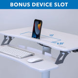 White Mobile Standing Desk - Mobile Sit-Stand Computer Workstation - Mount-It! - MI-7979W