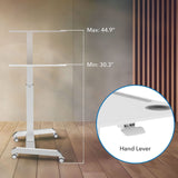 White Mobile Standing Desk - Sit-Stand Mobile Laptop Cart - Mount-It! - MI-7975