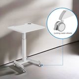 White Mobile Standing Desk - Sit-Stand Mobile Laptop Cart - Mount-It! - MI-7975