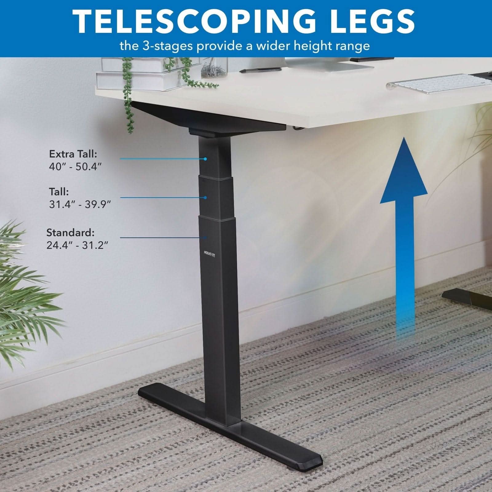 Mount-It! Ultimate Dual Motor Electric Standing Desk with 48
