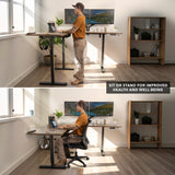 Standing Desk - XL Electric Height Adjustable Corner Standing Desk - Mount-It! -