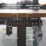 Standing Desk - XL Electric Height Adjustable Corner Standing Desk - Mount-It! -