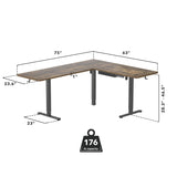 Standing Desk - XL Electric Height Adjustable Corner Standing Desk - Mount-It! -