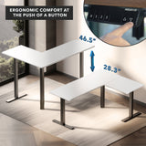 Standing Desk - XL Electric Height Adjustable Corner Standing Desk - Mount-It! -