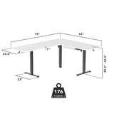Standing Desk - XL Electric Height Adjustable Corner Standing Desk - Mount-It! -