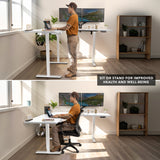 Standing Desk - XL Electric Height Adjustable Corner Standing Desk - Mount-It! -