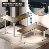 Standing Desk - XL Electric Height Adjustable Corner Standing Desk - Mount-It! -