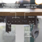 Standing Desk - XL Electric Height Adjustable Corner Standing Desk - Mount-It! -