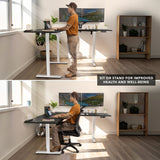 Standing Desk - XL Electric Height Adjustable Corner Standing Desk - Mount-It! -