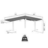Standing Desk - XL Electric Height Adjustable Corner Standing Desk - Mount-It! -