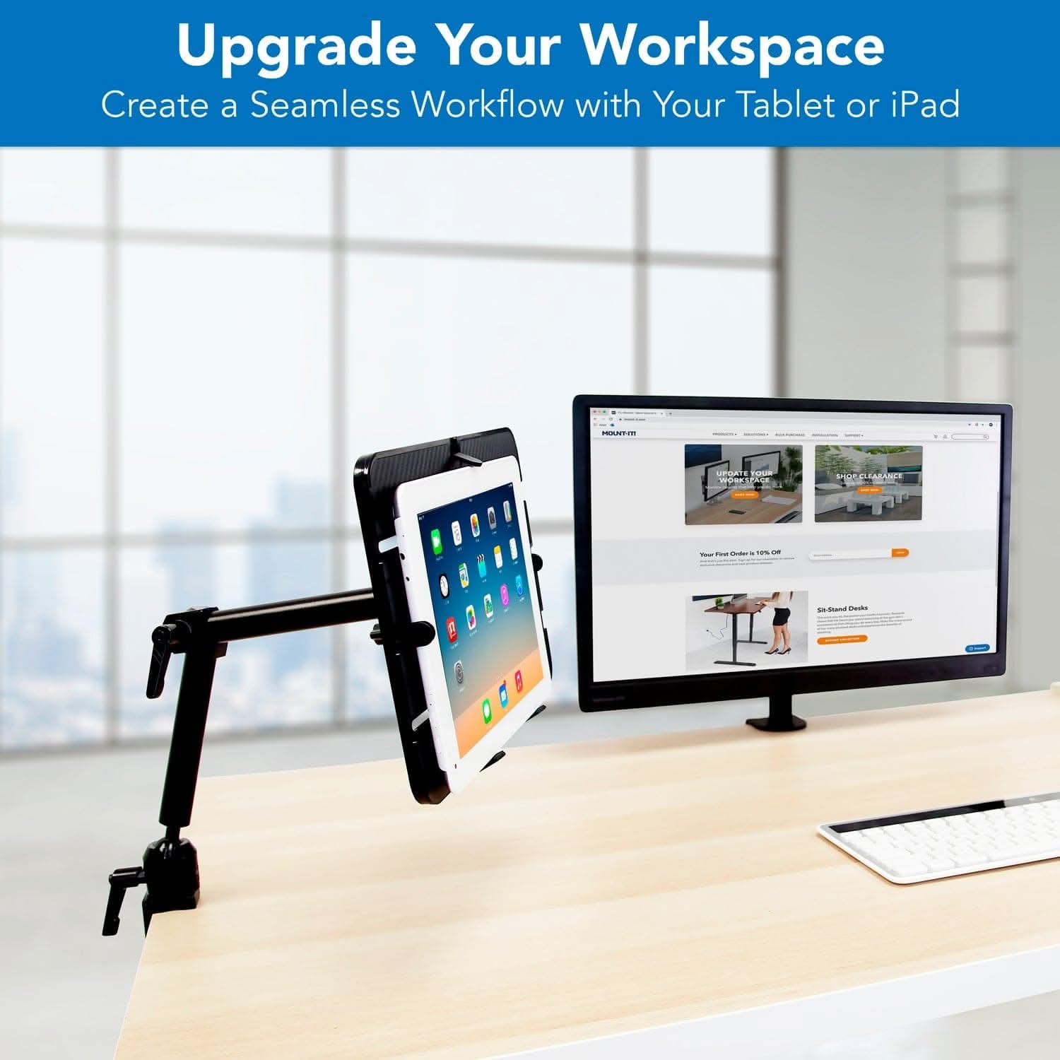 Mount-It! Tablet Pole and Desk Mount MI-7510 - Thumbnail 3