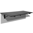 Black Wall Mounted Desk - Wall Mounted Drop Leaf Table / Workbench - Mount-It! - MI-7993