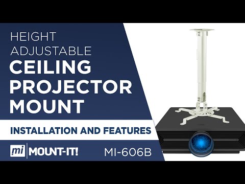 Universal Projector Ceiling Mount - 15" to 22.8" Height Adjustment