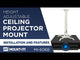 Universal Projector Ceiling Mount - 15" to 22.8" Height Adjustment