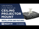 Universal Projector Ceiling Mount - White