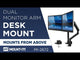 Dual Monitor Desk Mount With Mechanical Springs