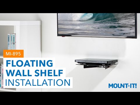 A/V Component Wall Mounted Glass Shelf